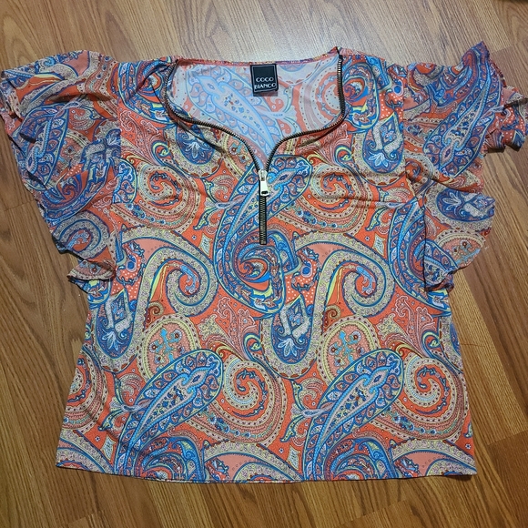 Coco Blanco Paisley Print Top - Picture 9 of 9